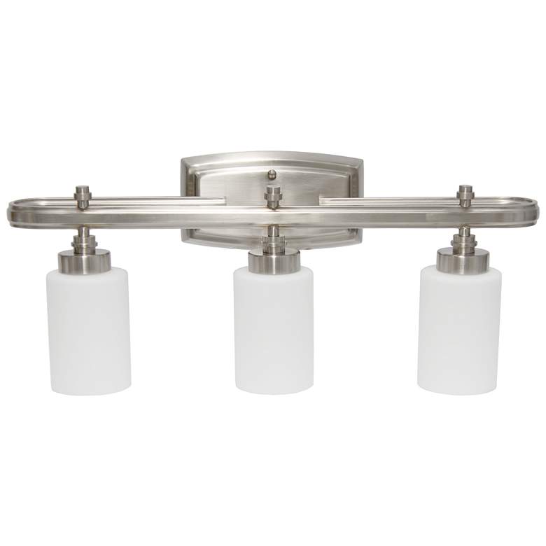 Image 1 Lalia Home Essentix 3Lt Metal Vanity Wall Mounted Fixture, Brushed Nickel