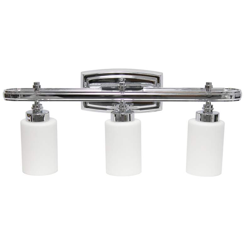 Image 1 Lalia Home Essentix 3Lt Metal Vanity Wall Mounted Fixture, Chrome