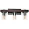 Lalia Home Farmhouse Rustic Wood Look 3 Light Bath Vanity - Brown