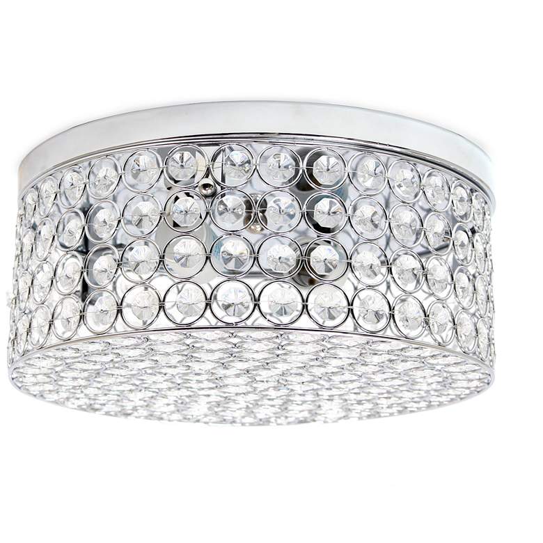 Image 1 Lalia Home Glamorous 2 Light 12 Inch Round Flush Mount, Chrome