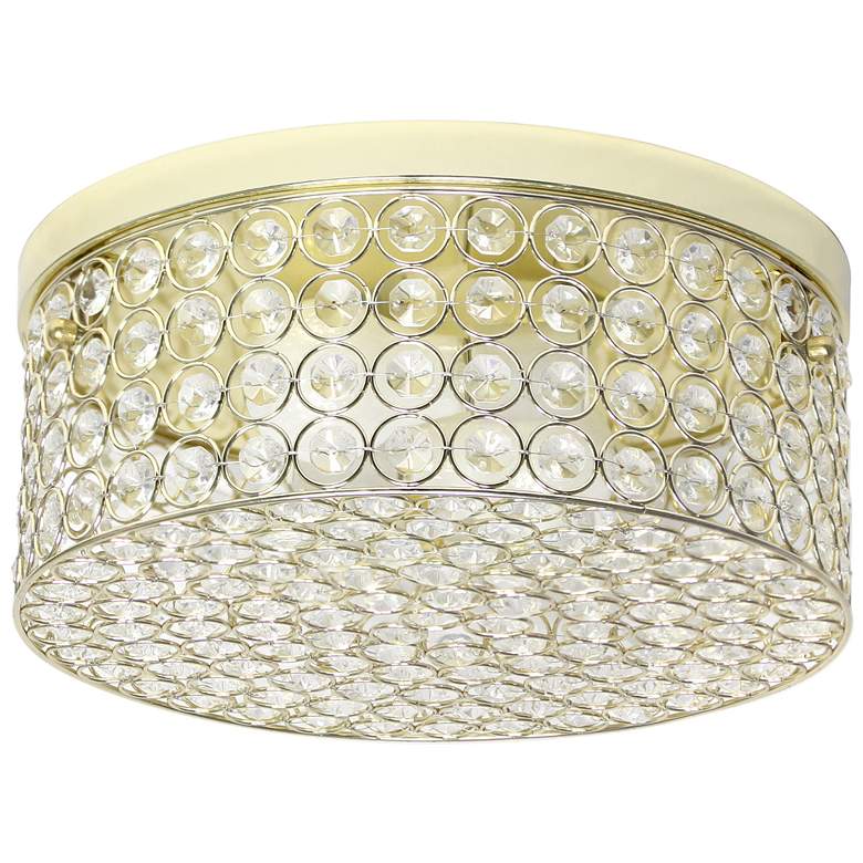Image 1 Lalia Home Glamorous 2 Light 12 Inch Round Flush Mount, Gold