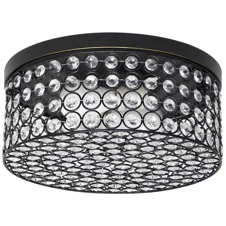 Image 1 Lalia Home Glamorous 2 Light 12 Inch Round Flush Mount, Restoration Bronze