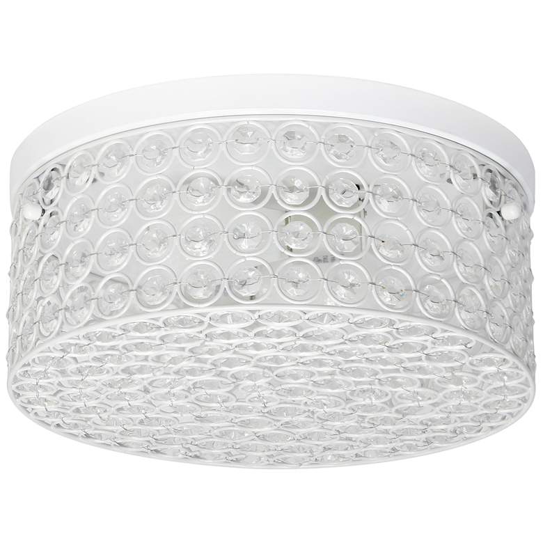 Image 1 Lalia Home Glamorous 2 Light 12 Inch Round Flush Mount, White