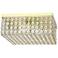 Lalia Home Glamorous 2 Light 12 Inch Square Flush Mount, Gold