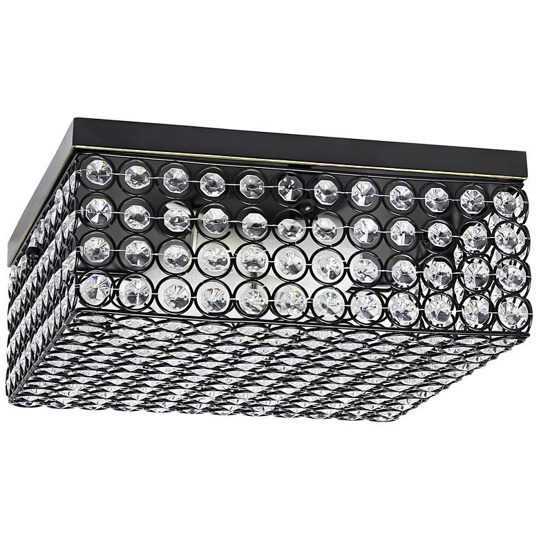 Image 3 Lalia Home Glamorous 2 Light 12 Inch Square Flush Mount, Restoration Bronze