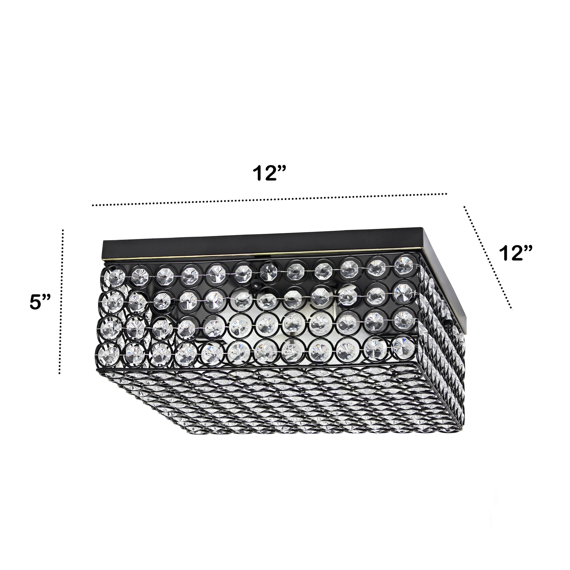 Lalia Home Glamorous 2 Light 12 Inch Square Flush Mount, Restoration Bronze in scene