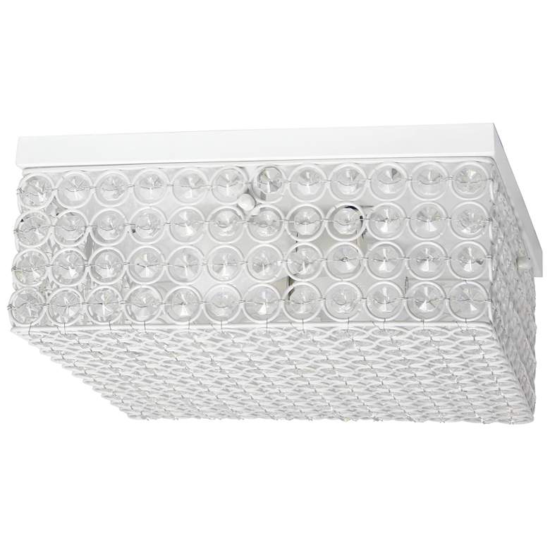 Image 1 Lalia Home Glamorous 2 Light 12 Inch Square Flush Mount, White