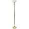 Lalia Home Gold Metal Torchiere Floor Lamp