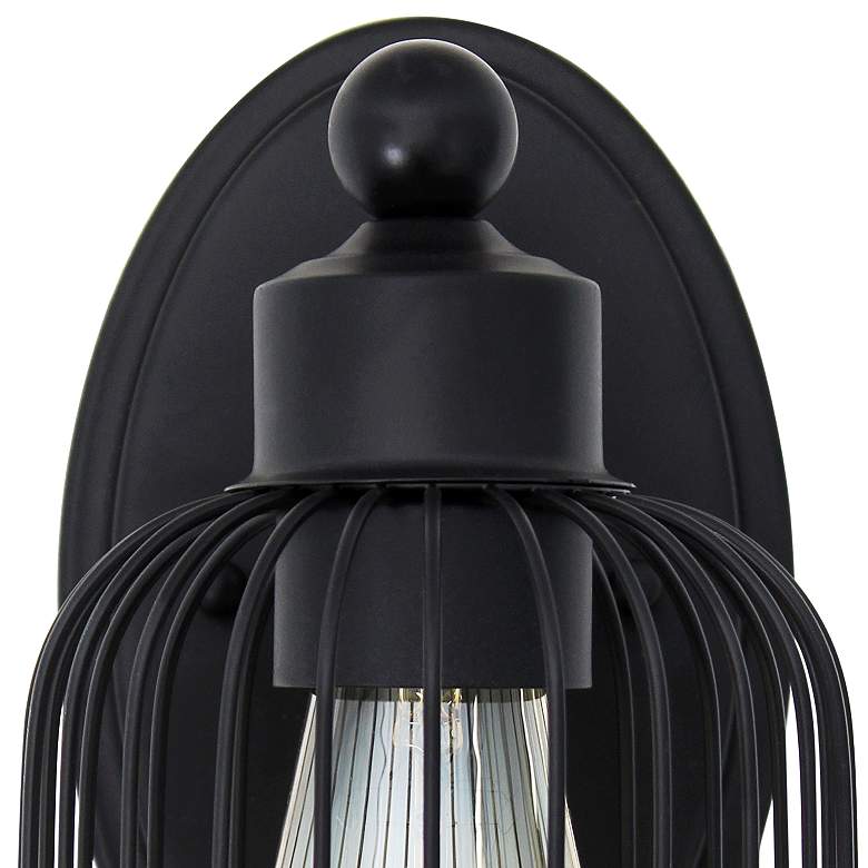 Image 2 Lalia Home Ironhouse 10.5" 1Lt Decorative Cage Wall Sconce, Black more views