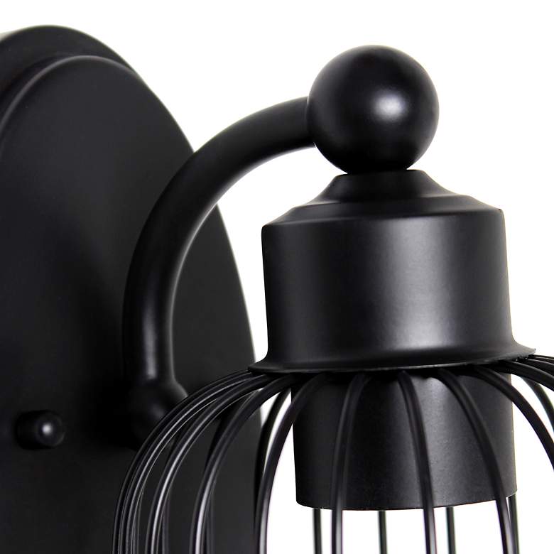 Image 3 Lalia Home Ironhouse 10.5 inch 1Lt Decorative Cage Wall Sconce, Black more views