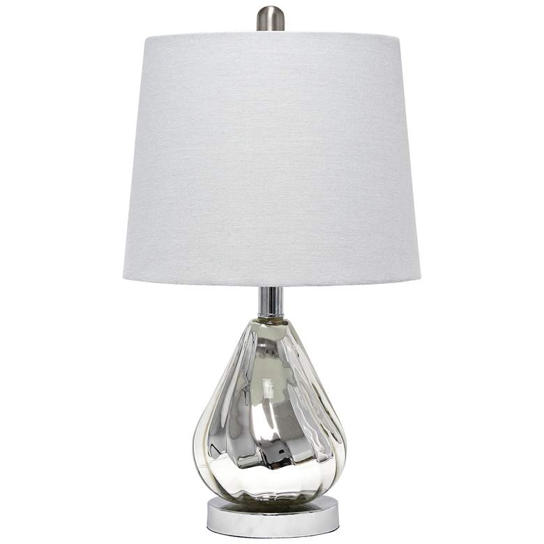Image 2 Lalia Home Kissy Pear Chrome and Gray Accent Table Lamp