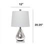 Lalia Home Kissy Pear Chrome and Gray Accent Table Lamp
