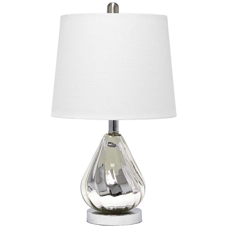 Image 2 Lalia Home Kissy Pear Chrome and White Accent Table Lamp