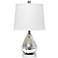 Lalia Home Kissy Pear Chrome and White Accent Table Lamp