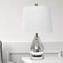 Lalia Home Kissy Pear Chrome and White Accent Table Lamp