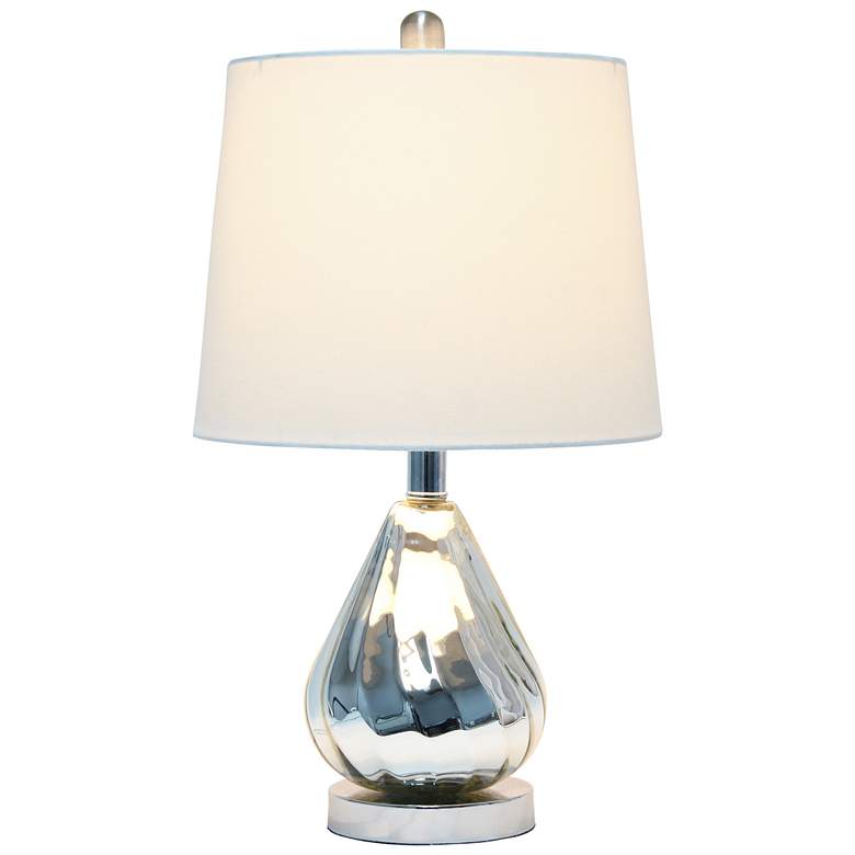 Image 3 Lalia Home Kissy Pear Chrome and White Accent Table Lamp more views