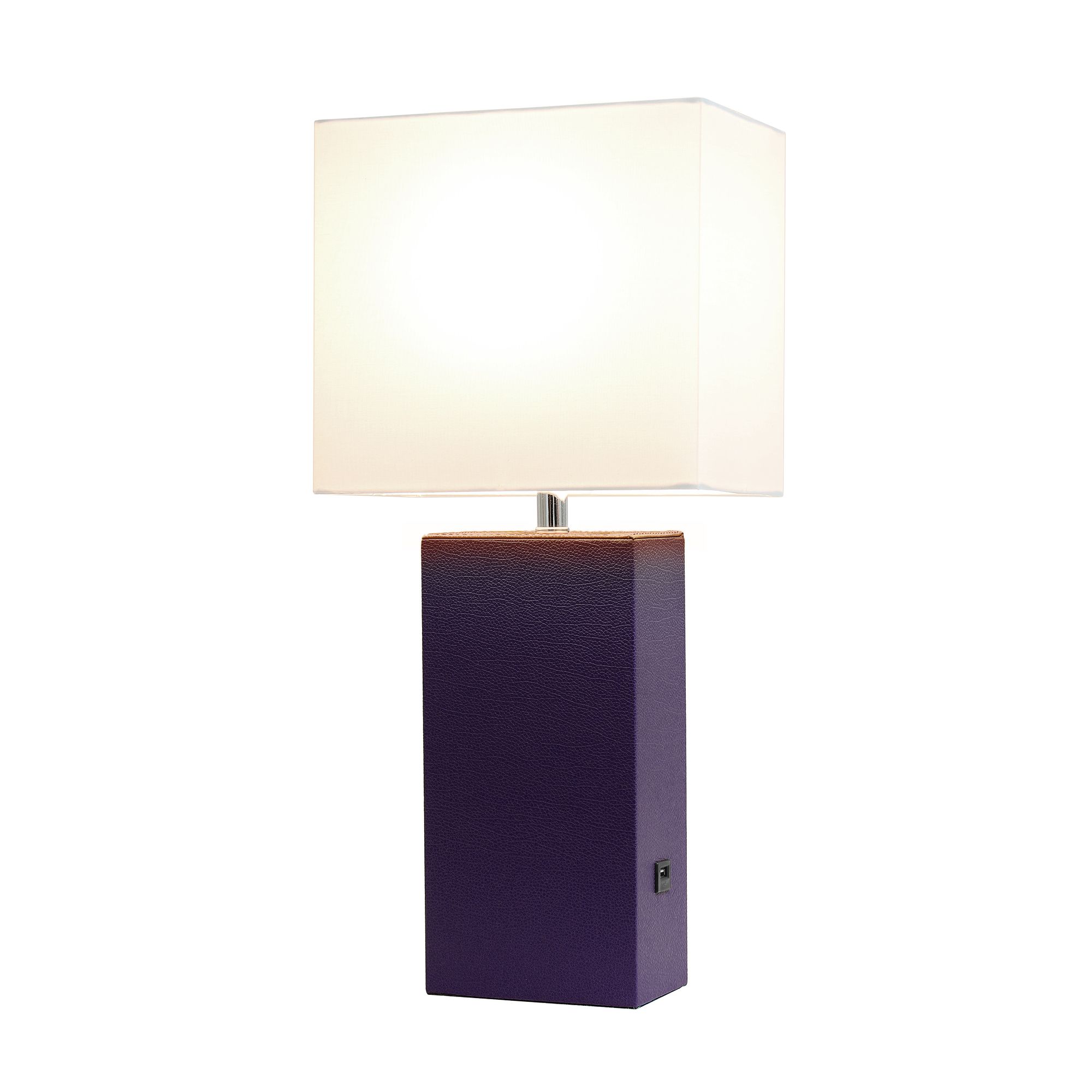 Lalia Home Lexington 21" High Eggplant Purple USB Accent Table Lamp
