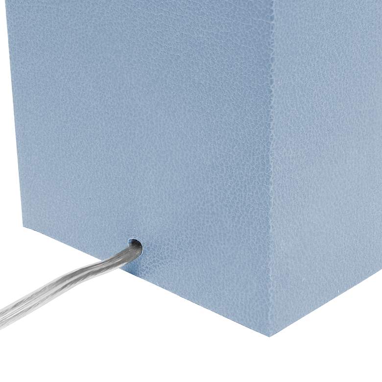 Image 6 Lalia Home Lexington 21" Modern Periwinkle Blue USB Table Lamp more views