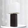 Lalia Home Lexington Black Leather Accent Table Lamp