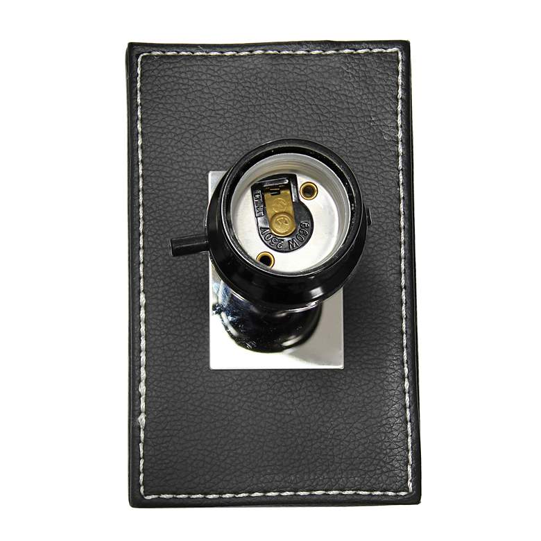 Image 3 Lalia Home Lexington Black Leather Accent Table Lamp more views