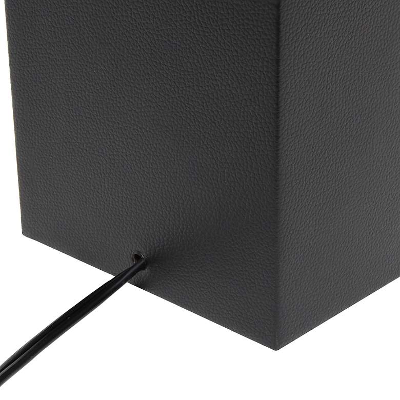 Image 6 Lalia Home Lexington Black Leather Accent Table Lamp more views