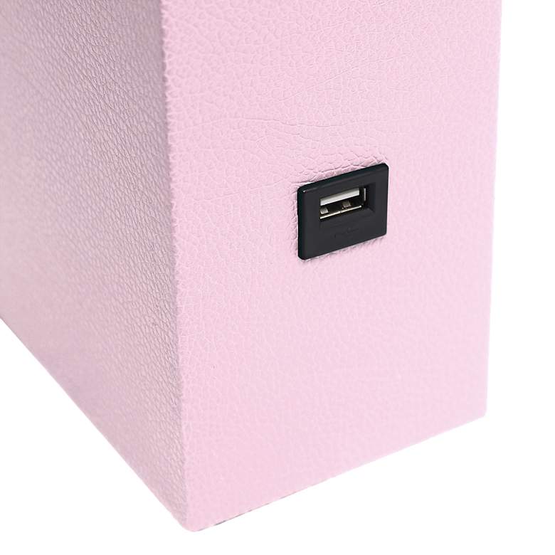 Image 5 Lalia Home Lexington Blush Pink USB Accent Table Lamp more views