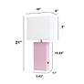 Lalia Home Lexington Blush Pink USB Accent Table Lamp