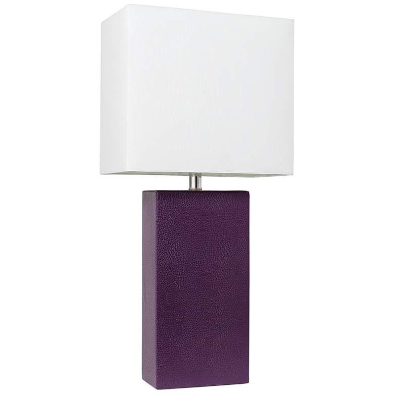 Image 2 Lalia Home Lexington Eggplant Purple Accent Table Lamp