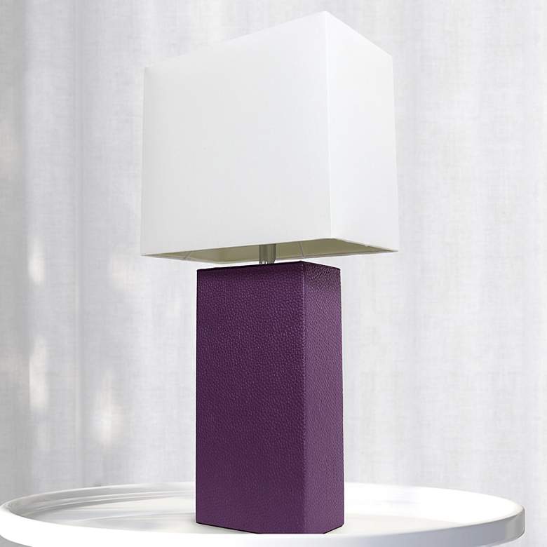 Image 1 Lalia Home Lexington Eggplant Purple Accent Table Lamp