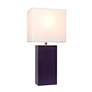 Lalia Home Lexington Eggplant Purple Accent Table Lamp