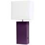 Lalia Home Lexington Eggplant Purple USB Accent Table Lamp