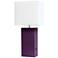 Lalia Home Lexington Eggplant Purple USB Accent Table Lamp