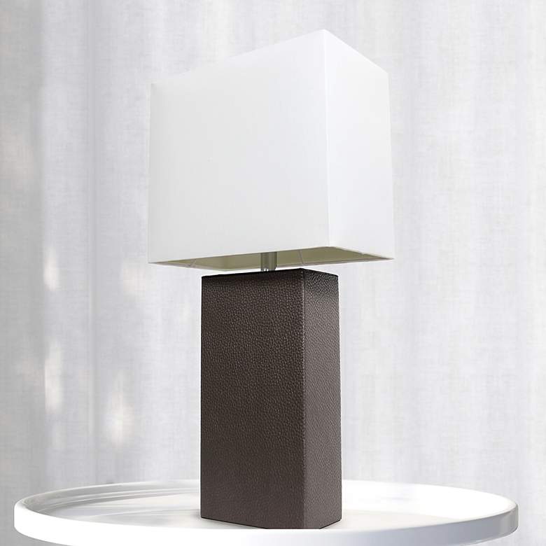 Image 1 Lalia Home Lexington Espresso Brown Accent Table Lamp