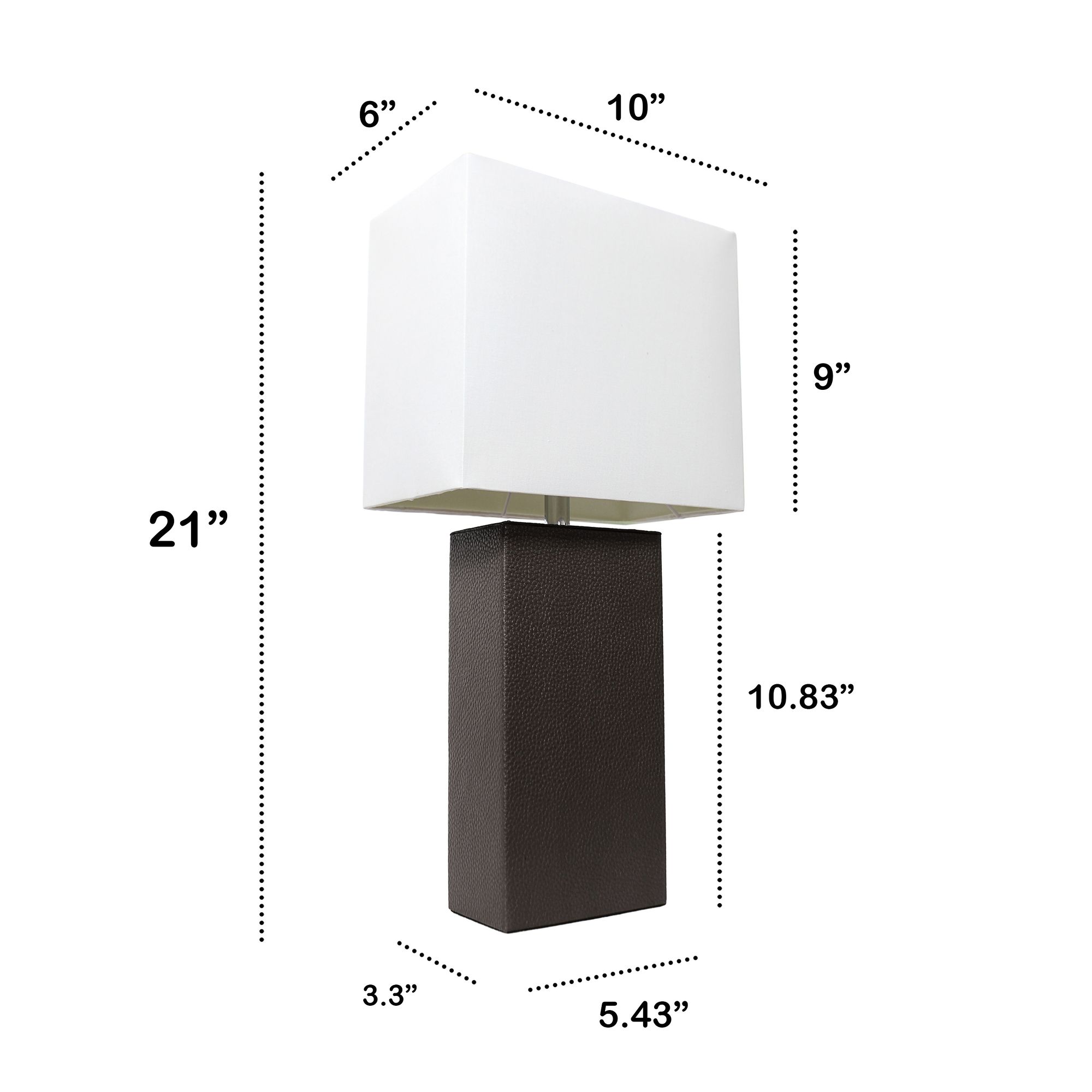 Lalia Home Lexington Espresso Brown Accent Table Lamp
