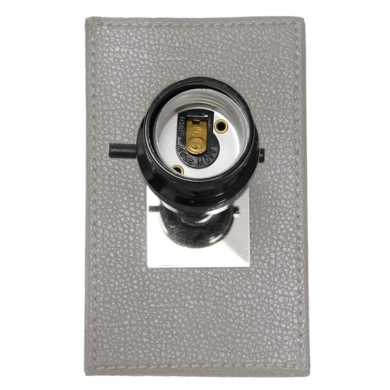 Image 3 Lalia Home Lexington Gray Leather Accent Table Lamp more views