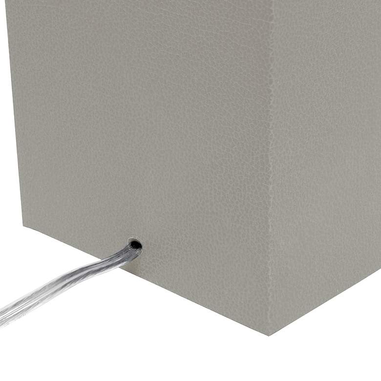 Image 6 Lalia Home Lexington Gray Leather Accent Table Lamp more views