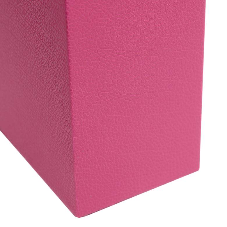 Image 5 Lalia Home Lexington Hot Pink Leather Accent Table Lamp more views