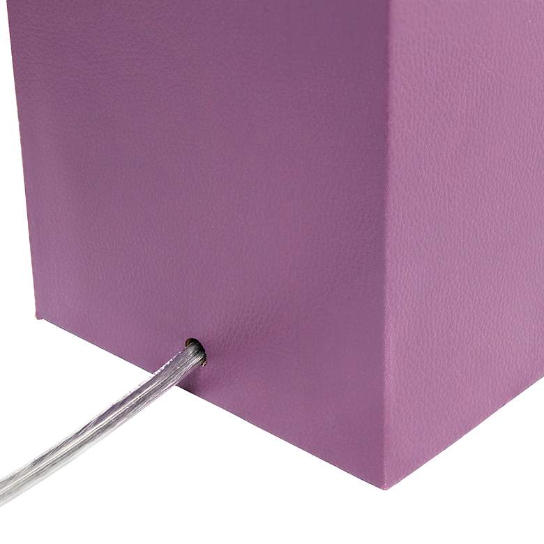 Image 6 Lalia Home Lexington Purple Leather Accent Table Lamp more views