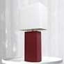 Lalia Home Lexington Red Leather Accent Table Lamp