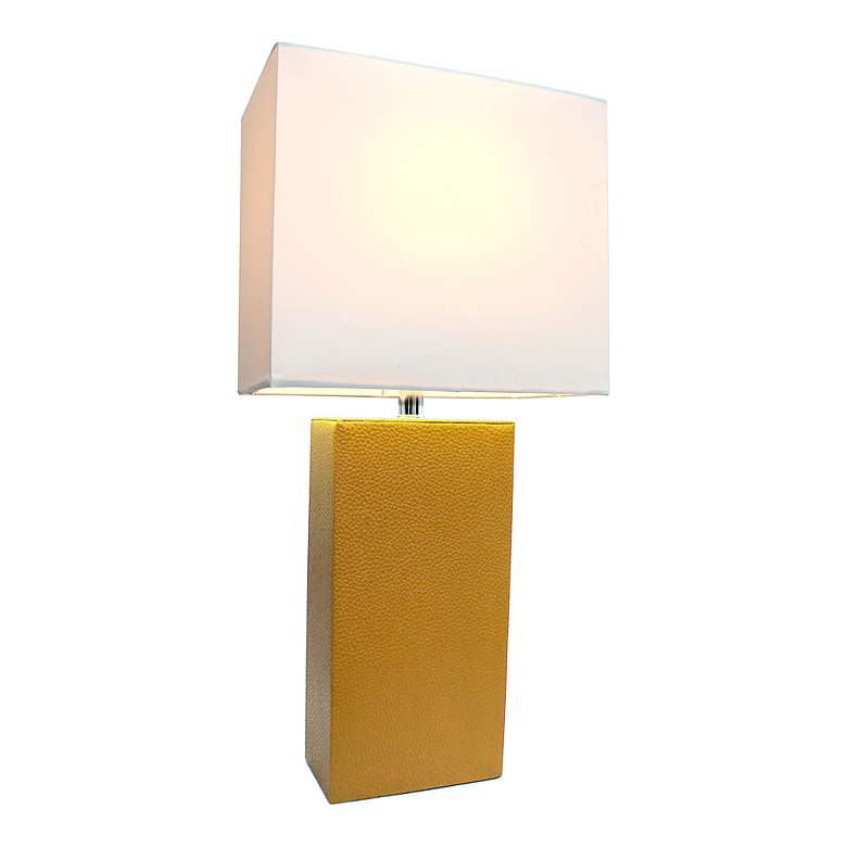 Image 7 Lalia Home Lexington Tan Leather Accent Table Lamp more views