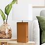 Lalia Home Lexington Tan Leather USB Accent Table Lamp