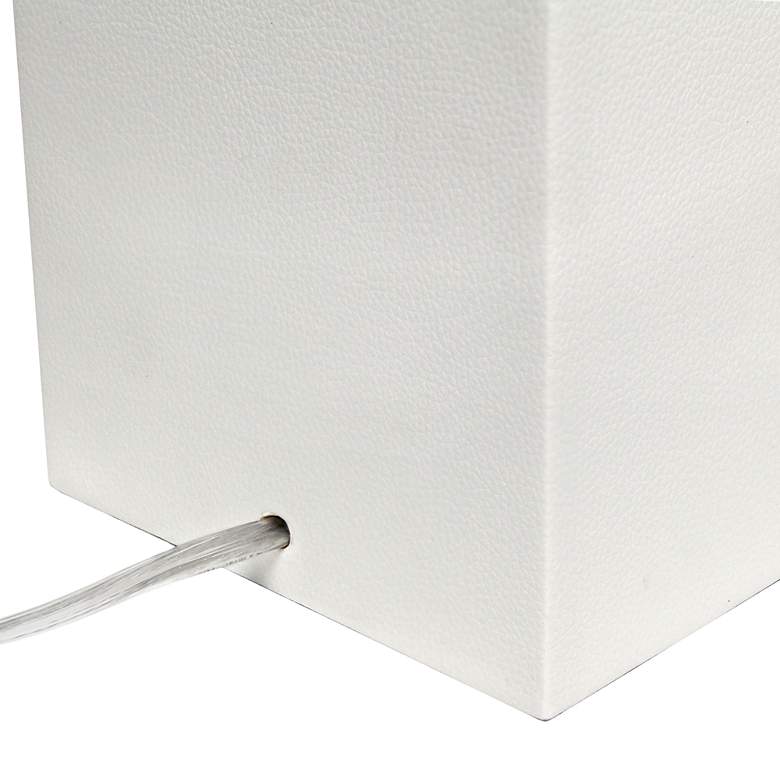 Image 6 Lalia Home Lexington White Leather Accent Table Lamp more views