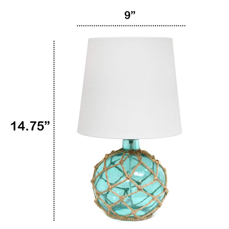 Image 6 Lalia Home Maritime 14 3/4" High Aqua Accent Table Lamp more views