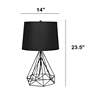 5_Lalia Home Matte Black Geometric Wired Accent Table Lamp more views