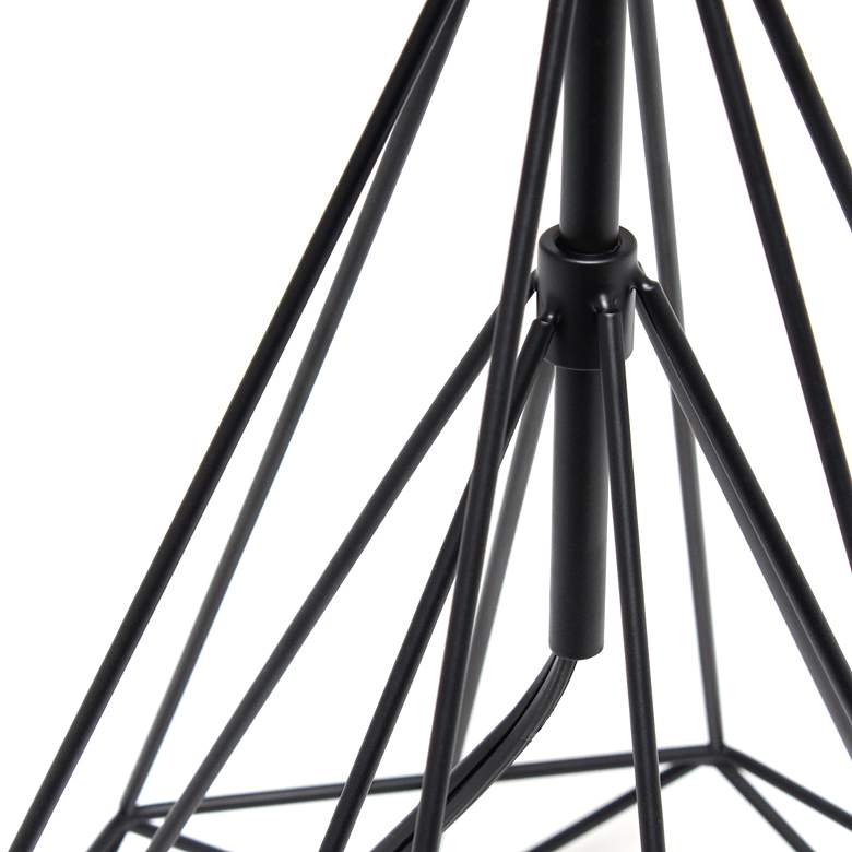 Image 7 Lalia Home Matte Black Geometric Wired Accent Table Lamp more views