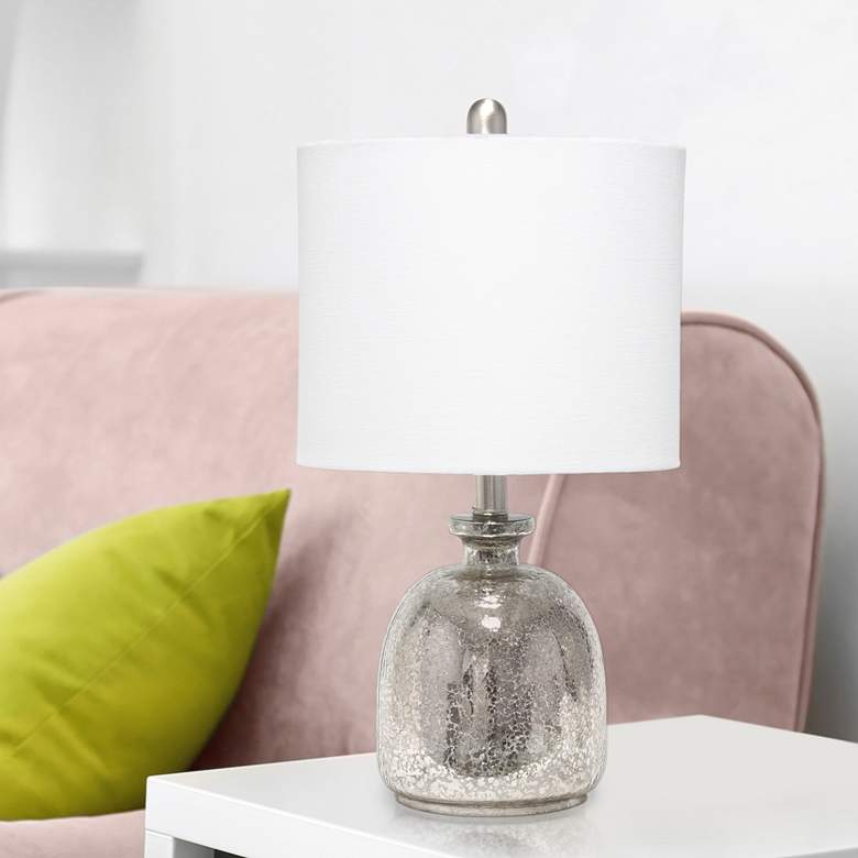 Image 1 Lalia Home Mercury Hammered Glass Jar Accent Table Lamp