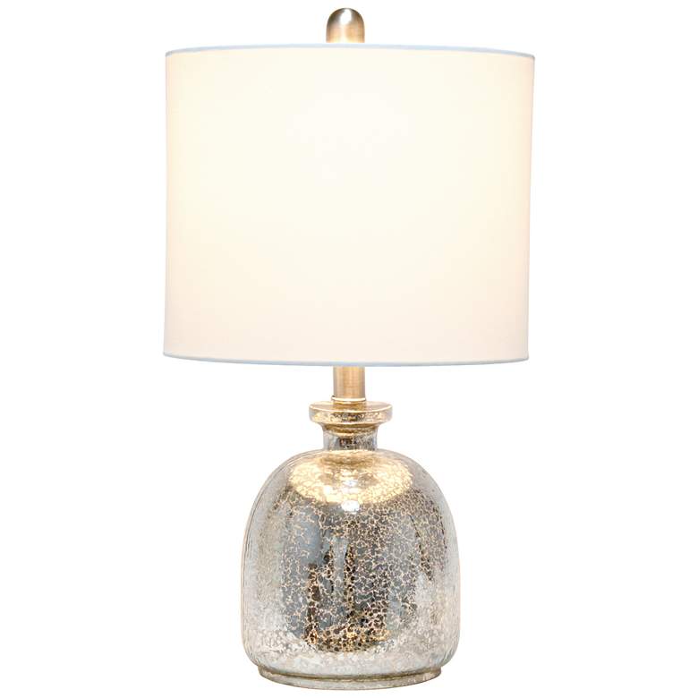 Image 3 Lalia Home Mercury Hammered Glass Jar Accent Table Lamp more views