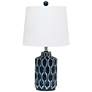 Lalia Home Moroccan Blue Modern Accent Table Lamp in scene