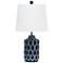 Lalia Home Moroccan Blue Modern Accent Table Lamp