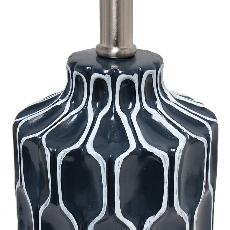 Image 6 Lalia Home Moroccan Blue Modern Accent Table Lamp more views